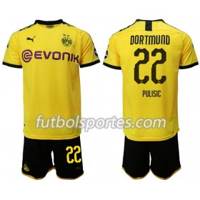 Camisetas Niños Borussia Dortmund Pulisic 22 Primera Equipacion 2019/2020